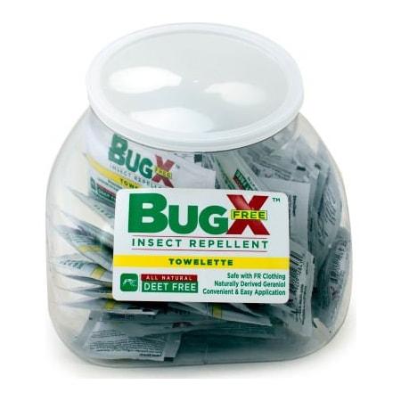 Coretex Products CoreTex Bug X FREE Insect Repellent, DEET Free, Towelette, Fish Bowl, 50 Packets 12841
